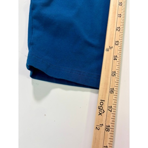 eShakti Blue Empire Waist V-Neck Dress 22W Modest Office Capsule Pockets - Picture 14 of 15